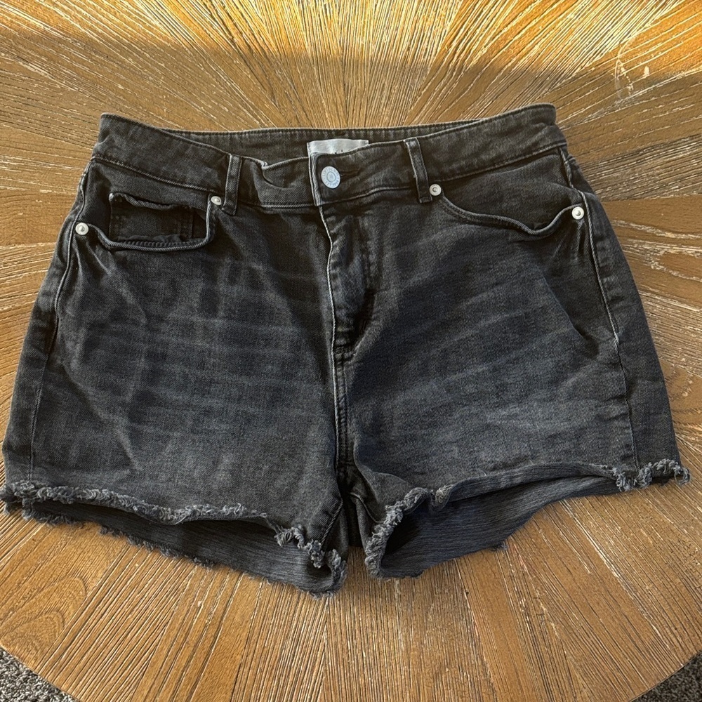 Loft Black Denim Shorts High Rise Size 27